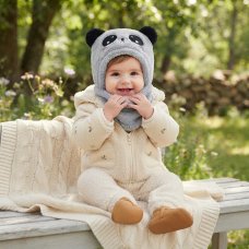 KIDS6246: Baby Super Soft Panda Snood Hat (3-12 Months)